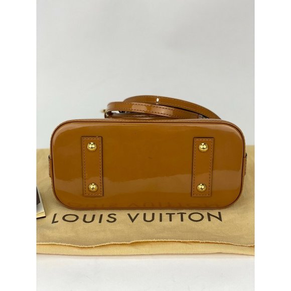 LOUIS VUITTON Alma BB Monogram Vernis Rose Velours  Hand Shoulder Bag - Picture 6 of 12